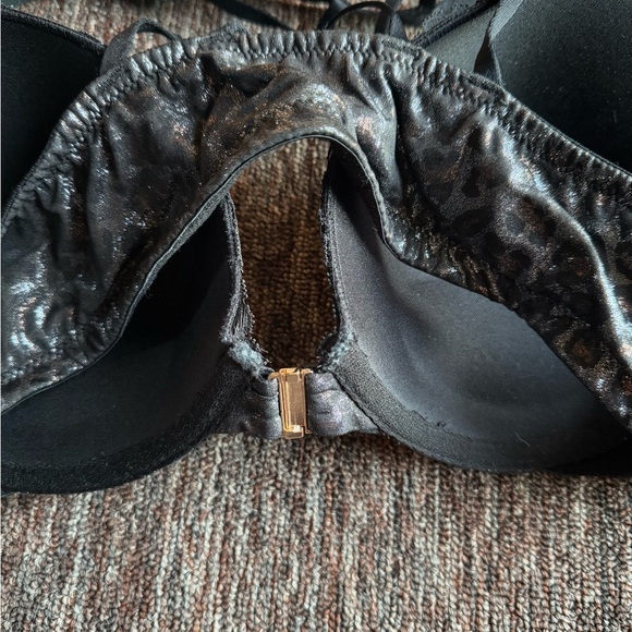 LANE BRYANT CACIQUE 42C Smooth Boost Plunge Racerback Bra Animal sparkle Print - Picture 4 of 7